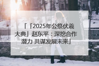 「2025年公祭伏羲大典」赵东平：深挖合作潜力 共谋发展未来