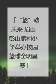 “篮”动未来 眉山彭山鹏利小学举办校园篮球全明星赛