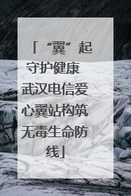 “翼”起守护健康 武汉电信爱心翼站构筑无毒生命防线