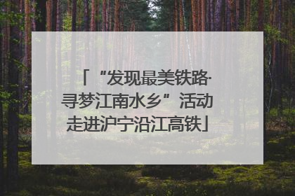 “发现最美铁路·寻梦江南水乡”活动走进沪宁沿江高铁