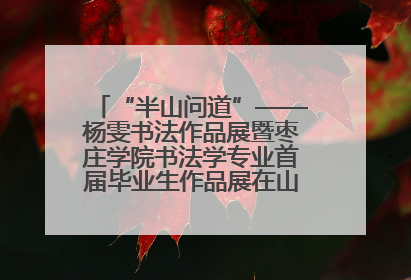 “半山问道”——杨雯书法作品展暨枣庄学院书法学专业首届毕业生作品展在山东省文化馆开幕