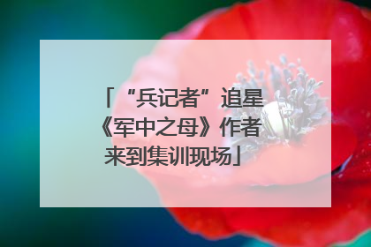 “兵记者”追星《军中之母》作者来到集训现场