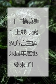 “搞莫狮”上线，武汉方言主题乐园年底也要来了