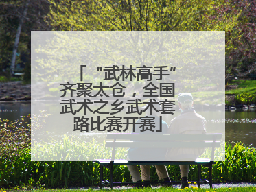 “武林高手”齐聚太仓，全国武术之乡武术套路比赛开赛