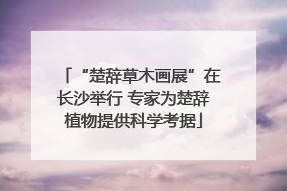 “楚辞草木画展”在长沙举行 专家为楚辞植物提供科学考据