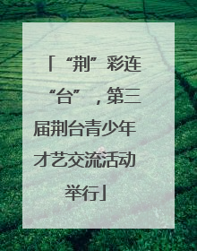“荆”彩连“台”，第三届荆台青少年才艺交流活动举行