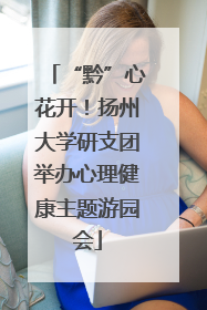 “黔”心花开！扬州大学研支团举办心理健康主题游园会