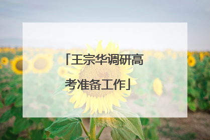王宗华调研高考准备工作