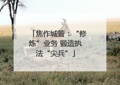 焦作城管：“修炼”业务 锻造执法“尖兵”