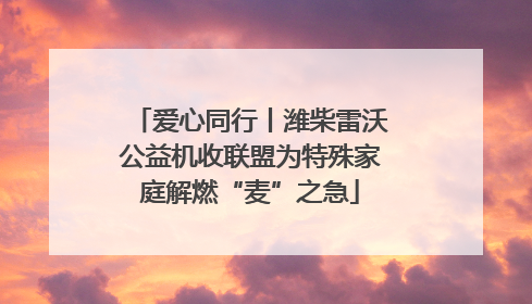 爱心同行丨潍柴雷沃公益机收联盟为特殊家庭解燃“麦”之急