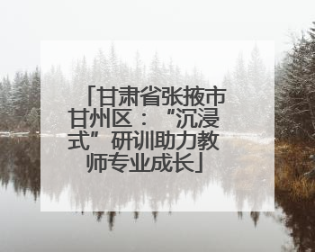 甘肃省张掖市甘州区：“沉浸式”研训助力教师专业成长
