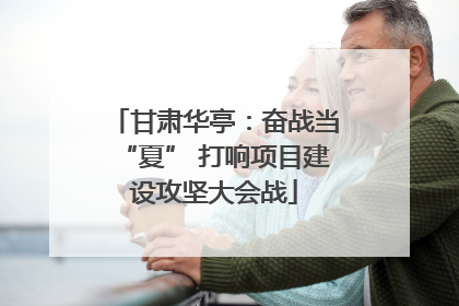 甘肃华亭：奋战当“夏” 打响项目建设攻坚大会战