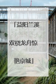 益阳兰溪双桡龙舟惊艳京城
