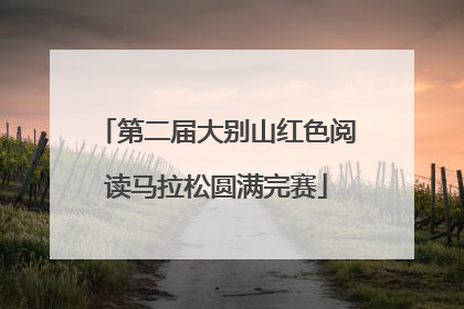 第二届大别山红色阅读马拉松圆满完赛
