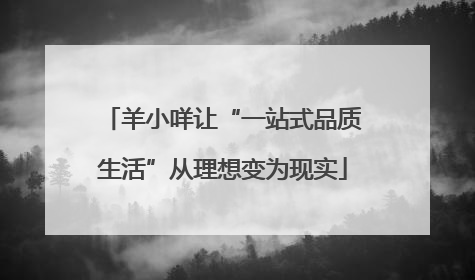 羊小咩让“一站式品质生活”从理想变为现实