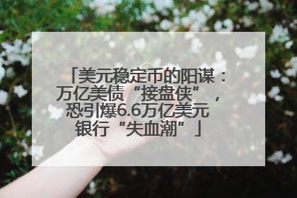 美元稳定币的阳谋：万亿美债“接盘侠”，恐引爆6.6万亿美元银行“失血潮”