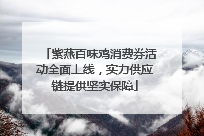 紫燕百味鸡消费券活动全面上线，实力供应链提供坚实保障
