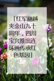 红军翻越夹金山九十周年，四川宝兴推出连环画传承红色基因