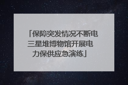 保障突发情况不断电 三星堆博物馆开展电力保供应急演练