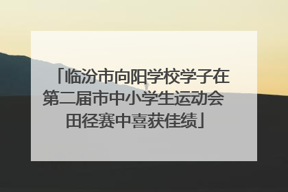 临汾市向阳学校学子在第二届市中小学生运动会田径赛中喜获佳绩