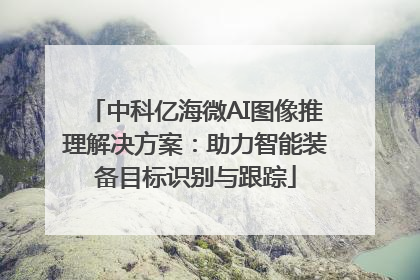 中科亿海微AI图像推理解决方案：助力智能装备目标识别与跟踪