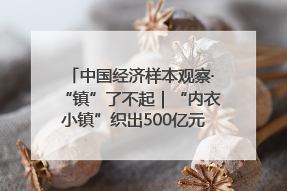 中国经济样本观察·“镇”了不起｜“内衣小镇”织出500亿元“里子产业”