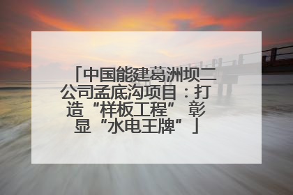 中国能建葛洲坝二公司孟底沟项目：打造“样板工程” 彰显“水电王牌”