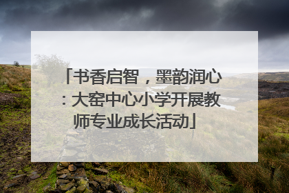书香启智，墨韵润心：大窑中心小学开展教师专业成长活动