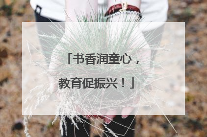 书香润童心，教育促振兴！