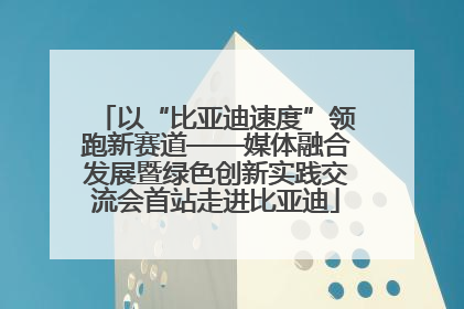 以“比亚迪速度”领跑新赛道——媒体融合发展暨绿色创新实践交流会首站走进比亚迪