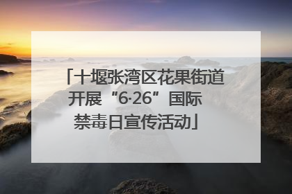 十堰张湾区花果街道开展“6·26”国际禁毒日宣传活动