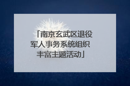 南京玄武区退役军人事务系统组织丰富主题活动