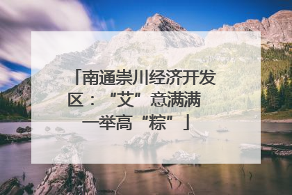 南通崇川经济开发区：“艾”意满满 一举高“粽”