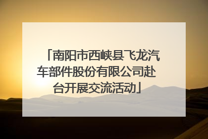 南阳市西峡县飞龙汽车部件股份有限公司赴台开展交流活动