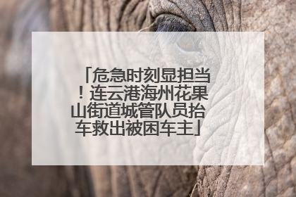 危急时刻显担当！连云港海州花果山街道城管队员抬车救出被困车主