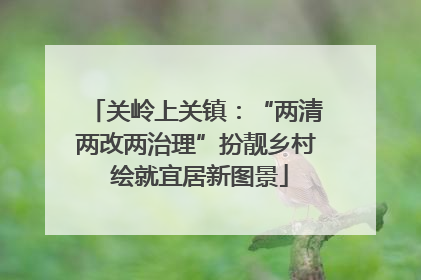 关岭上关镇：“两清两改两治理”扮靓乡村 绘就宜居新图景