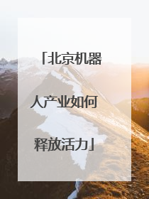 北京机器人产业如何释放活力