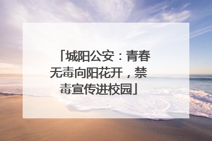 城阳公安：青春无毒向阳花开，禁毒宣传进校园