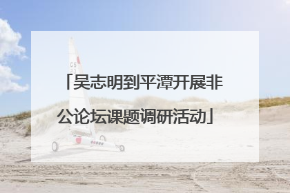 吴志明到平潭开展非公论坛课题调研活动