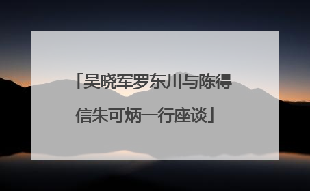 吴晓军罗东川与陈得信朱可炳一行座谈