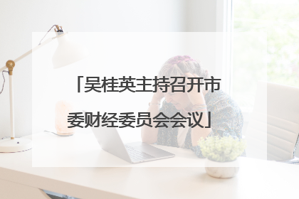 吴桂英主持召开市委财经委员会会议