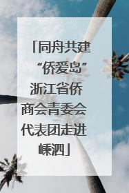 同舟共建“侨爱岛” 浙江省侨商会青委会代表团走进嵊泗
