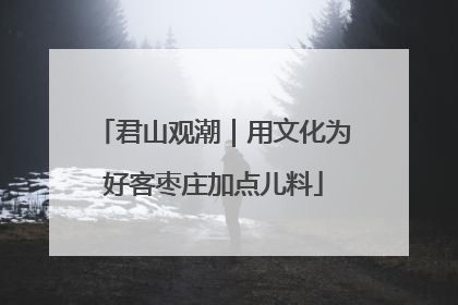 君山观潮｜用文化为好客枣庄加点儿料