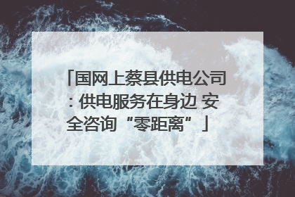 国网上蔡县供电公司：供电服务在身边 安全咨询“零距离”