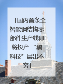 国内首条全智能钢结构零部件生产线即将投产 “黑科技”层出不穷