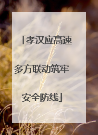 孝汉应高速多方联动筑牢安全防线