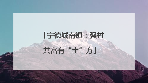 宁德城南镇：强村共富有“土”方