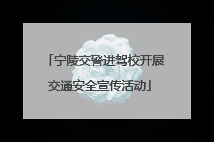 宁陵交警进驾校开展交通安全宣传活动