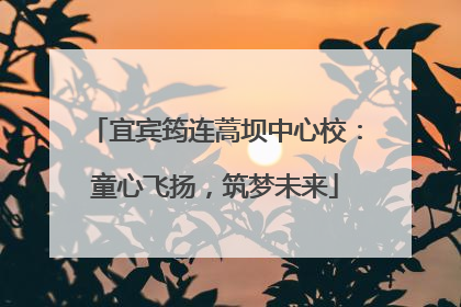 宜宾筠连蒿坝中心校：童心飞扬，筑梦未来