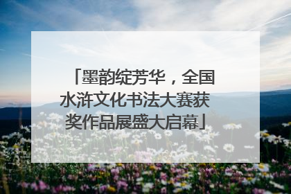 墨韵绽芳华，全国水浒文化书法大赛获奖作品展盛大启幕